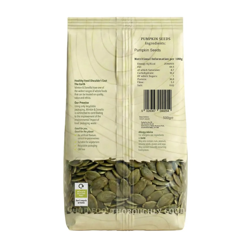 image 1 of Minton & Donello Pumpkin Seeds 6 x 500g