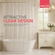 image 4 of Clear Shower Curtain 180x180cm with 12 Hooks Waterproof Plastic Bath Liner with Rust Proof Grommets Anti Mould and Easy to Install
