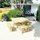 image 2 of Deluxe Heavy Duty Square Picnic Table - 8 Seater