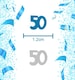 image 7 of 50th Birthday Confetti Blue & Silver 1 pack x 14 grams birthday decoration Foil Metallic 1 pack