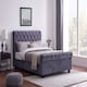 image 1 of Whitford Kingsize 5ft Side Opening Ottoman Plush Grey Bed Frame | Grey | King