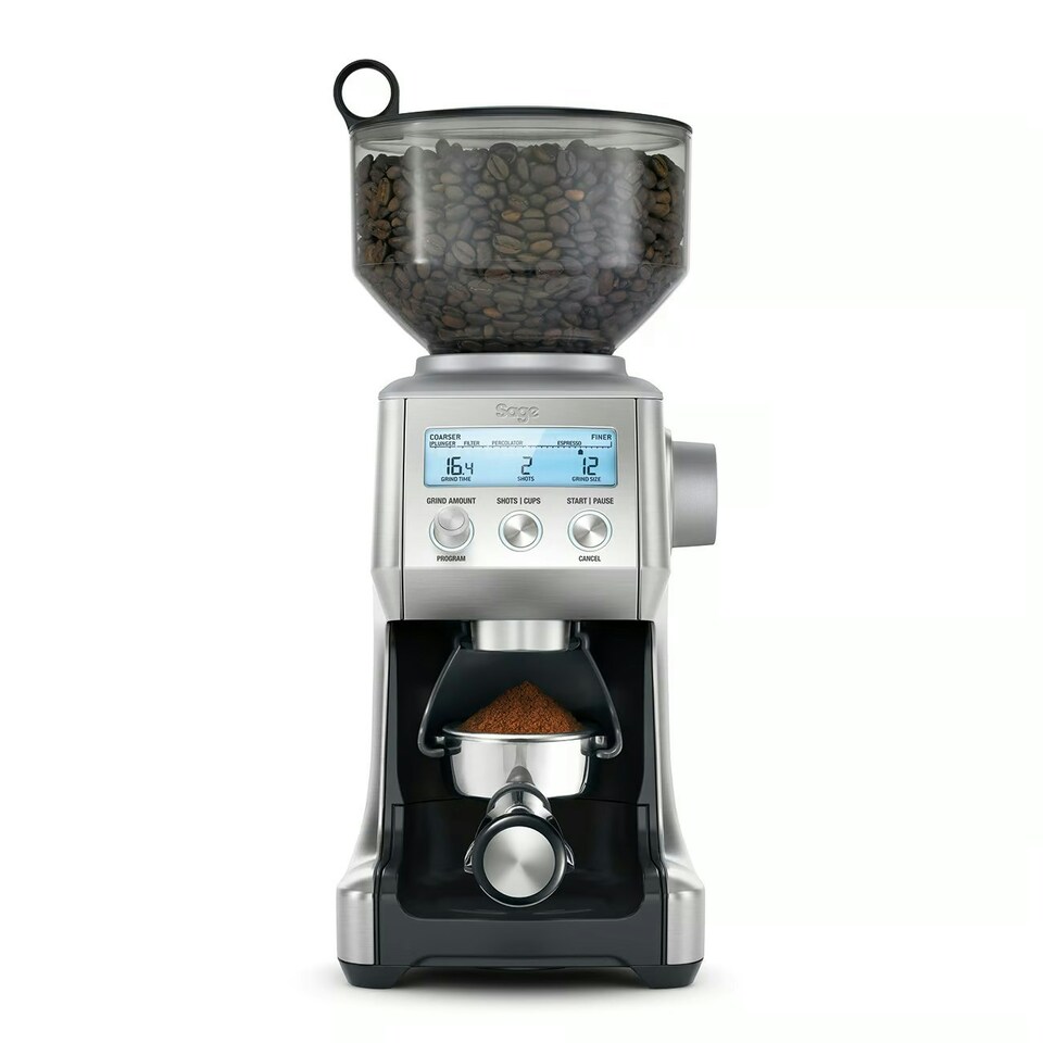 image 1 of Sage The Smart Grinder Pro, Conical Burr Coffee Grinder - Programmable, Automatic, Brushed Stainless Steel