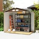 image 9 of Outsunny 7 x 4ft Metal Garden Shed, Outdoor Storage Tool House with Ventilation Slots, Foundation Kit and Lockable Double Doors, Yellow