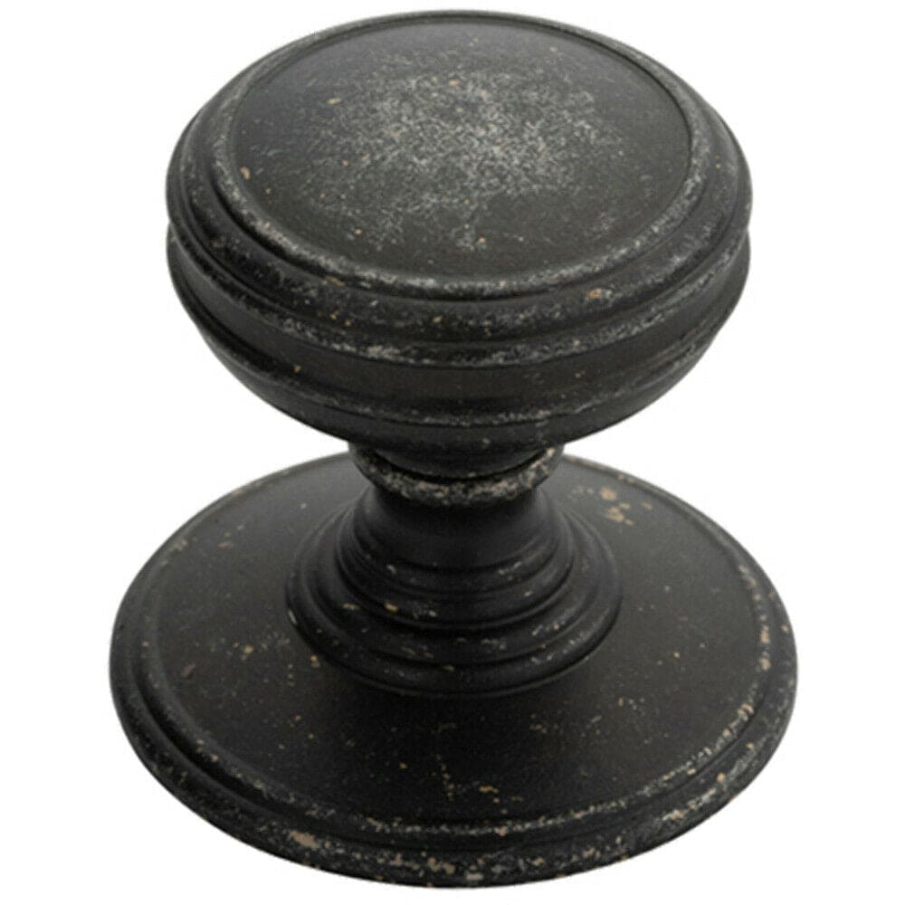 Loops Ringed Tiered Cupboard Door Knob 38mm Diameter Pewter Cabinet Handle