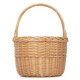 image 3 of Light Steamed Wicker Round Orchard Shopping Basket | Brown | Brown | One Size