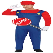 Fancy Dress Adult Train Driver Red - M