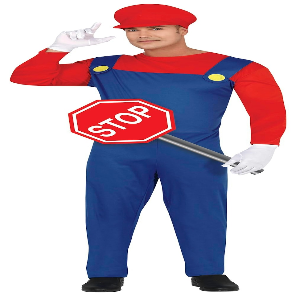 image 1 of Fancy Dress Adult Train Driver Red - M