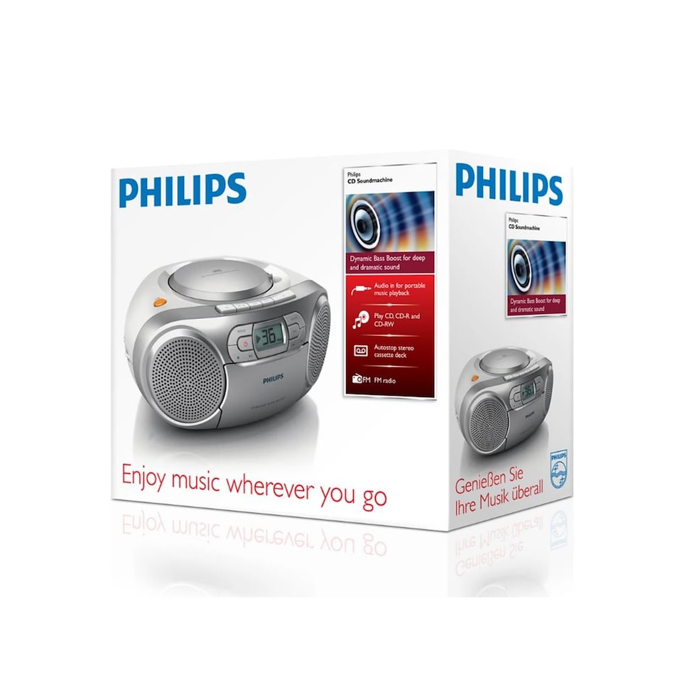 image 1 of Philips AZ127 Portable Stereo  in Silver