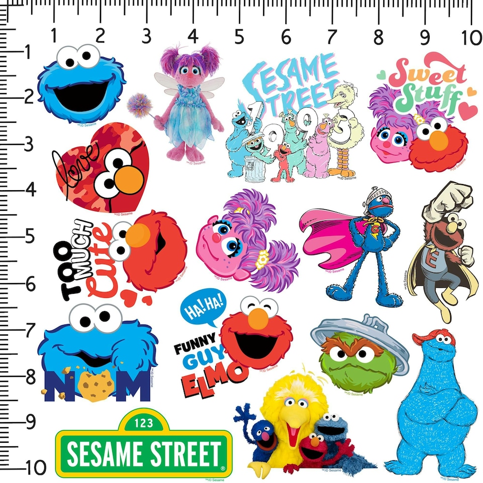 image 1 of Sesame Street Deluxe Assorted Designs Stickers (Pack of 50) - Multicoloured - One Size