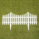 image 7 of 2 x 33cm 4 Piece Set White Wood Effect Picket Fence Garden Edging | White | White | 2