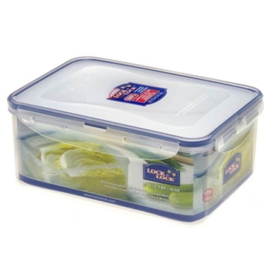 image 1 of Lock & Lock Rectangular Food Container - Transparent - 3.4L