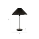 image 7 of ValueLights Akira Black Pleat Shade Side Table Lamp | Black