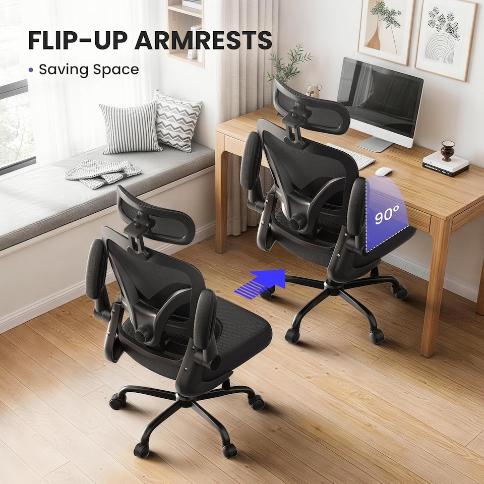 image 1 of Rattantree Ergonomic Office Chair Dual Backrest Mesh Computer Chair