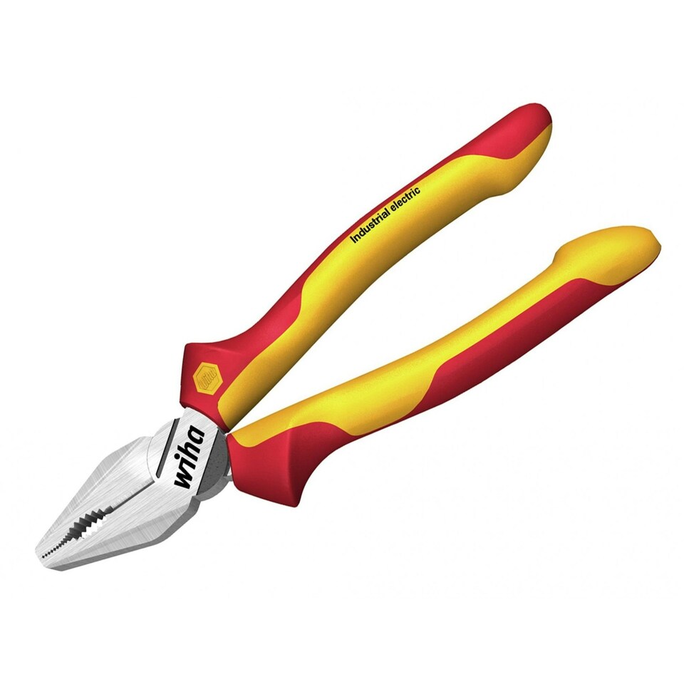 Wiha Industrial Electric Combination Pliers With Dynamicjoint 180mm - Multi Colour - One Size