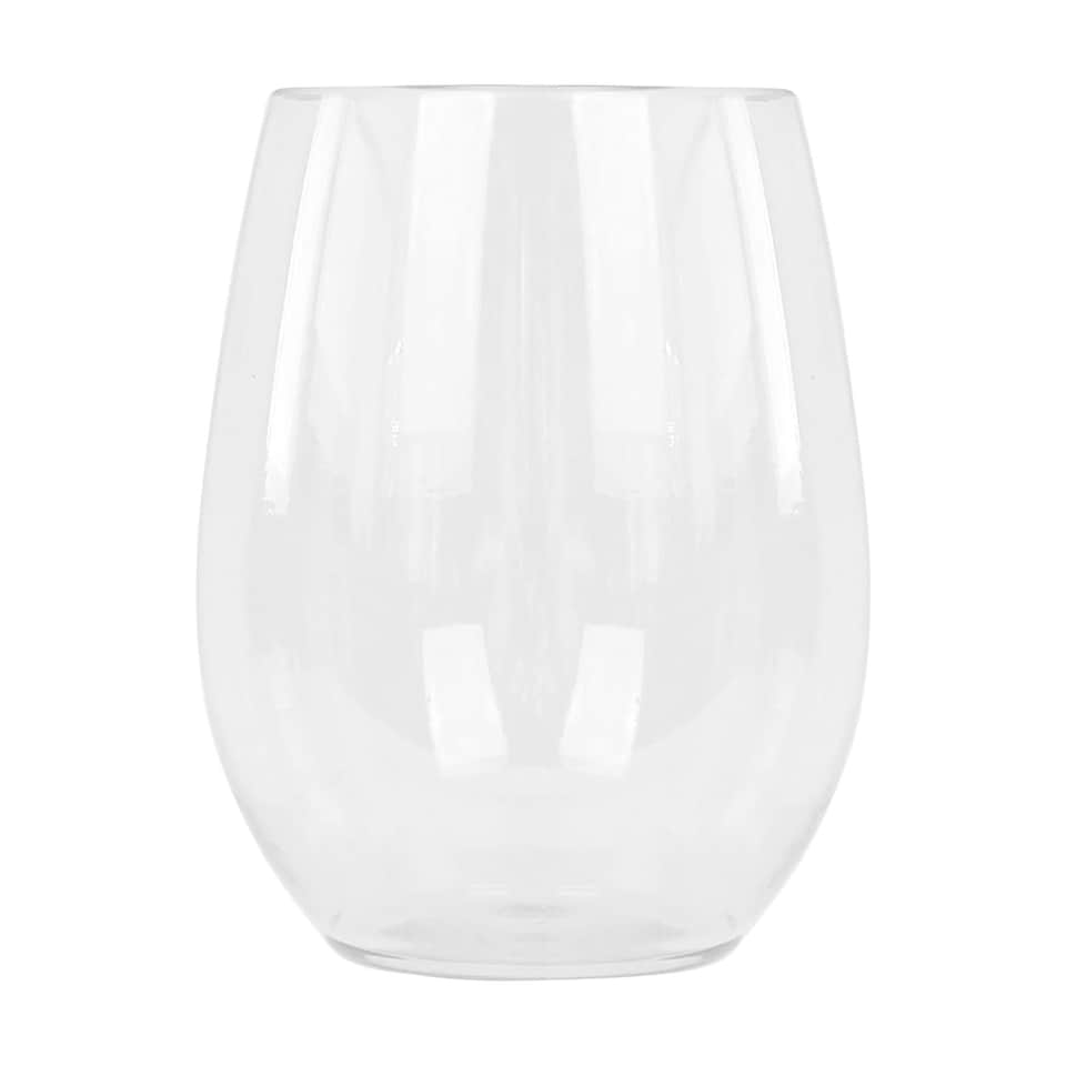 image 1 of Argon Tableware 300ml Plastic Wine Glasses - Set of 6 - Clear Reusable Stemless Cocktail Champagne Tumbler Drinking Cups | Clear | Clear | One Size | 6
