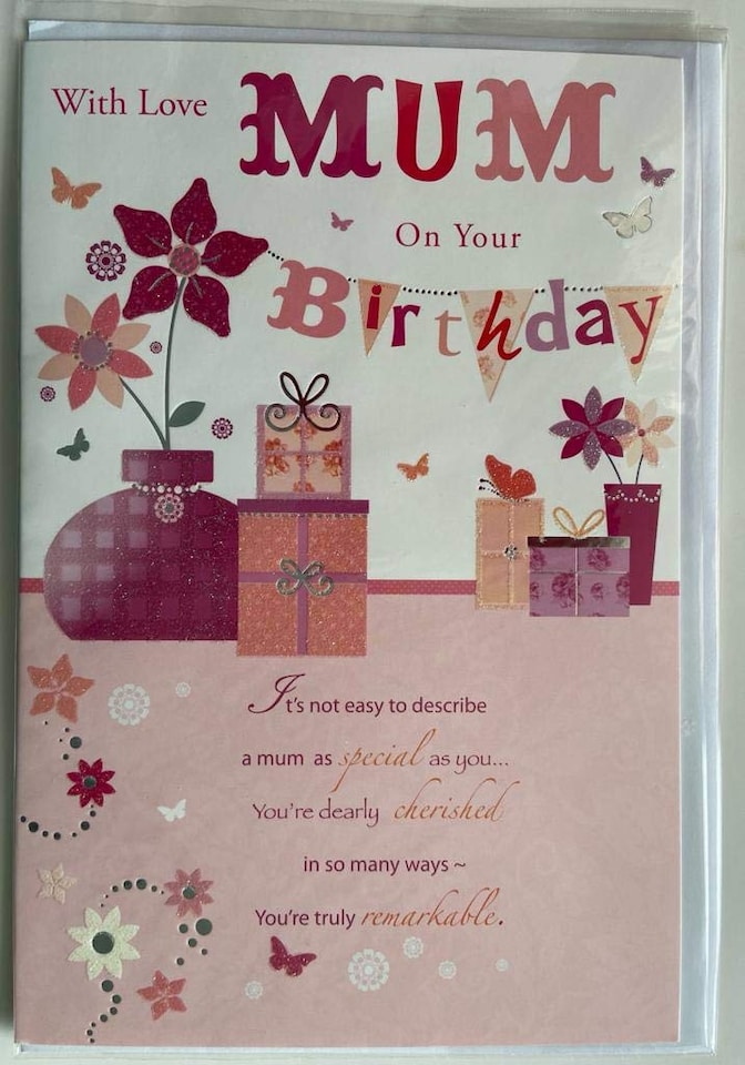 image 1 of Mum Pastel Floral Design Heartfelt Verse Birthday Card