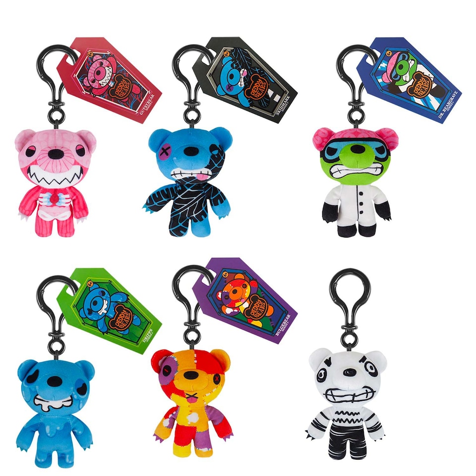 image 1 of vfm-estore Deddy Bears Mystery Bag Soft Toy 15cm x 8cm - Halloween Plush with Bag Clip