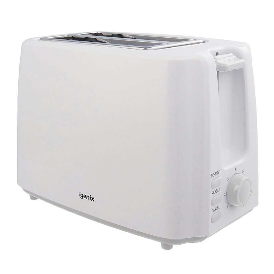 image 1 of Igenix IG3011, 2 Slice Toaster, Defrost & Reheat Function, 750W, White
