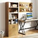 image 3 of COSTWAY 178 CM Bookcase 6-tier Modern Style Storage Natural Yellow