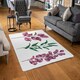 image 2 of Purple & Green Leaves (Rug) Green | Large: 140x200cm