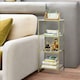 image 6 of Glass 4 Tier Side End Table Gold Gold