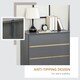 image 5 of HOMCOM Chest of Drawers, 3 Drawer Storage Cabinet Organiser Bedroom Dark Grey