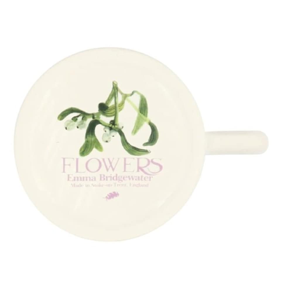 image 1 of Mug: 1 x 300ml Emma Bridgewater Mistletoe Half Pint Mug, Ceramic White