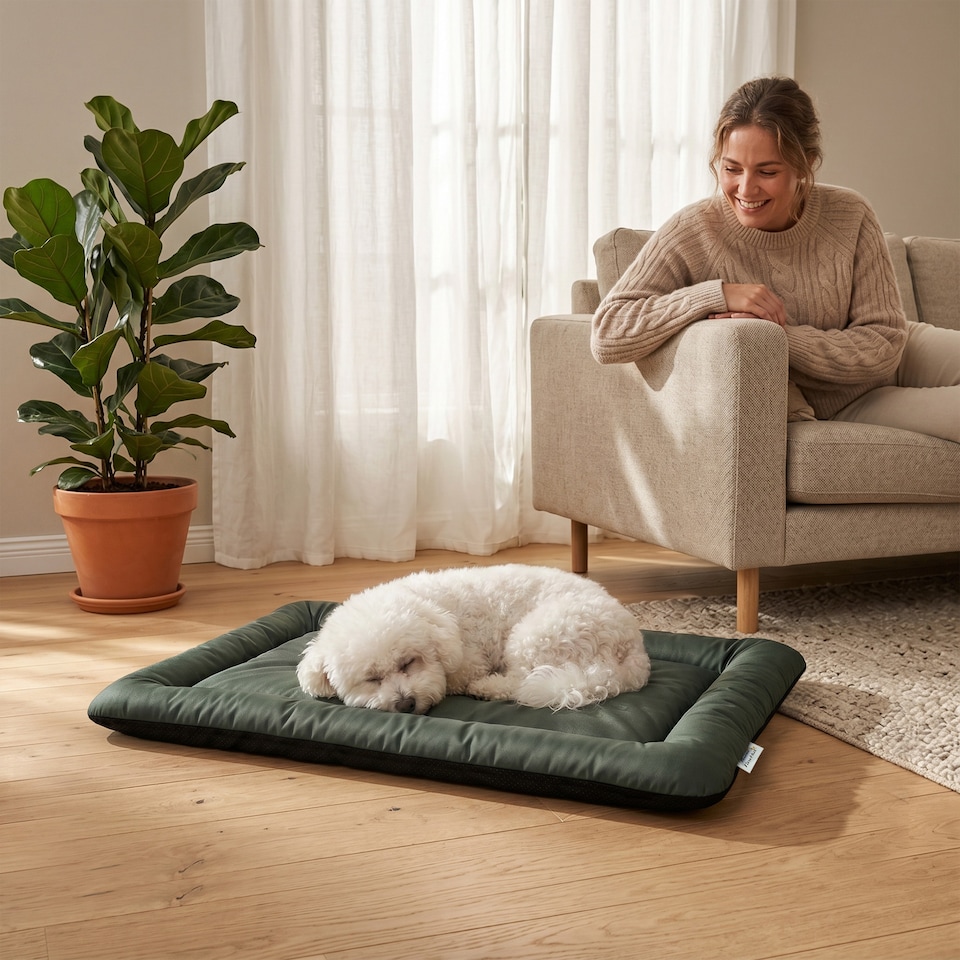 image 1 of PawHut Waterproof Dog Bed Foldable Washable with Anti-Slip Bottom, Green