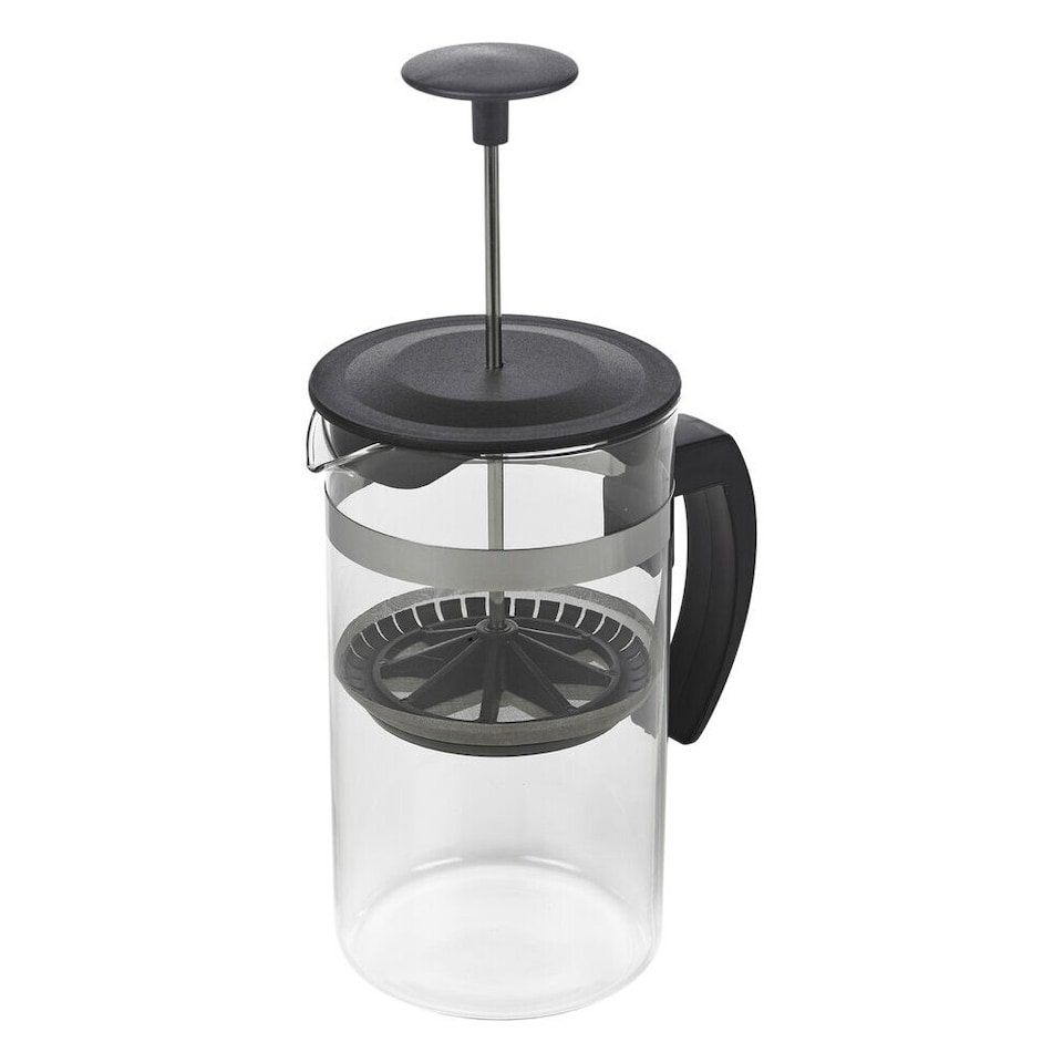 image 1 of 1L French Press Coffee Maker Machine - Cafetiere Plunger for Home Office Use