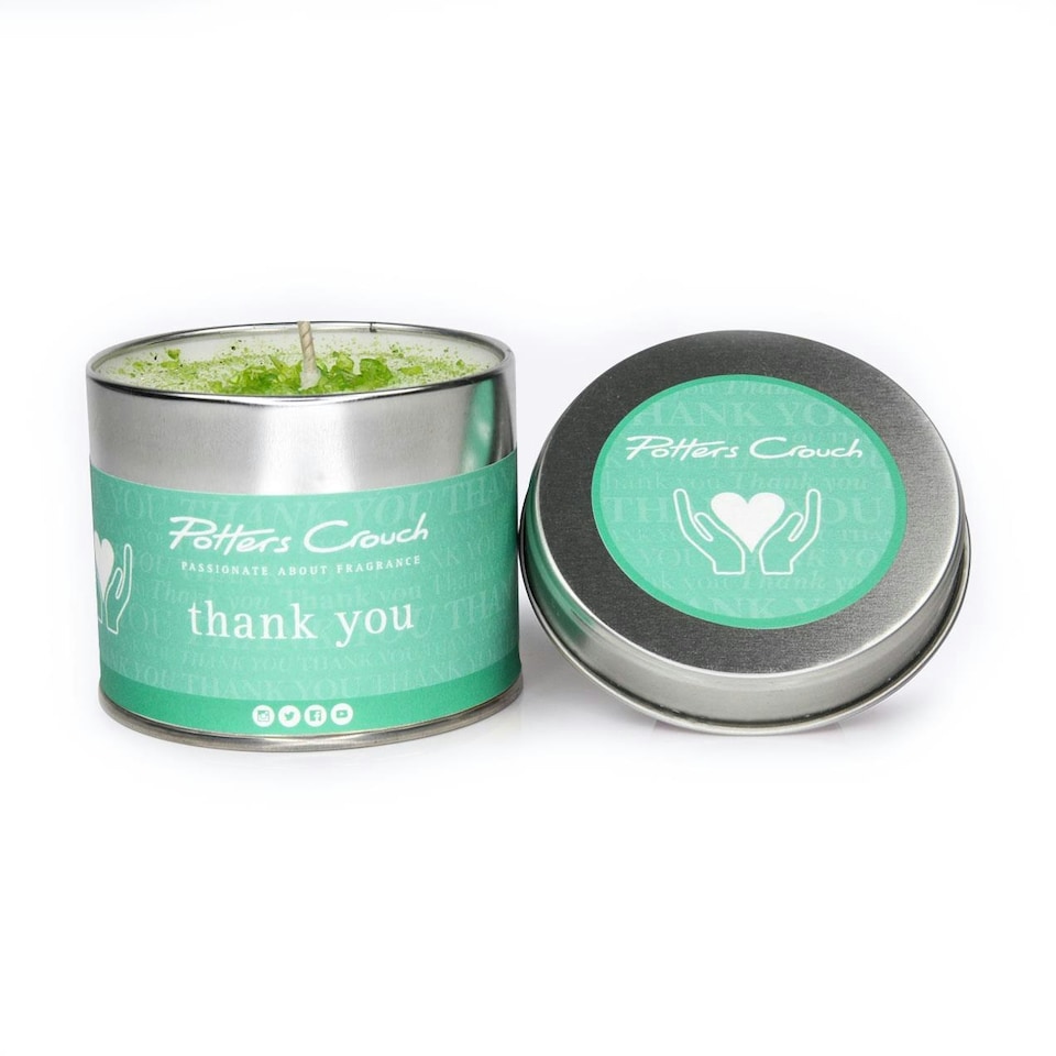 Potters Crouch Scented Candle in Tin - Thank you N/A