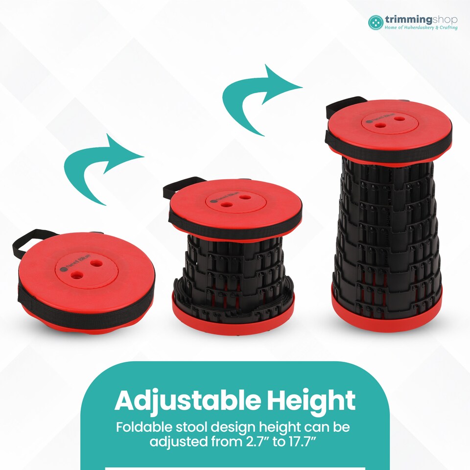 image 1 of Trimming Shop Portable Folding Stool, Telescopic Collapsible Stool