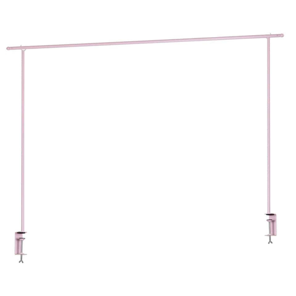 image 1 of Metal Hanging Over table Display Rod with Clamp | Pink | 1
