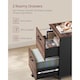 image 4 of Mobile Filing Cabinet with Printer Stand and 2 Drawers, Office Storage Unit, Natural Walnut and Ink Black