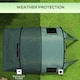 image 4 of Outsunny 3-4 Persons Tunnel Tent, Two Room Camping Tent w/ Windows, Black