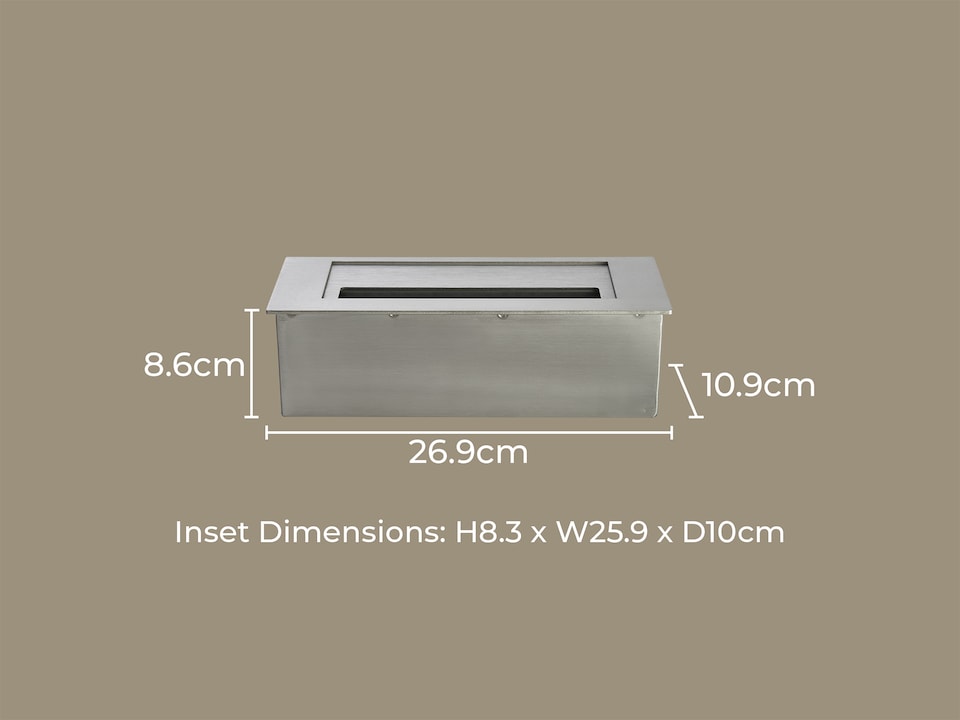 image 1 of Small Bio Ethanol Burner in Stainless Steel, 1.5 Litre Capacity