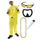 image 1 of 90's Rapper Costume - Hat, Glasses, Goatee, Chain & Spliff Yellow | S