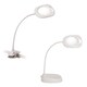 image 4 of PURElite Magnifying LED 3in1 Lamp - Table, Floor & Clip-on Light, Dimmable, Flexible for Needlework, Sewing, Crafting & Reading | White