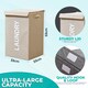 image 2 of 57L Collapsible Laundry Basket with Lid Portable Clothes Hamper