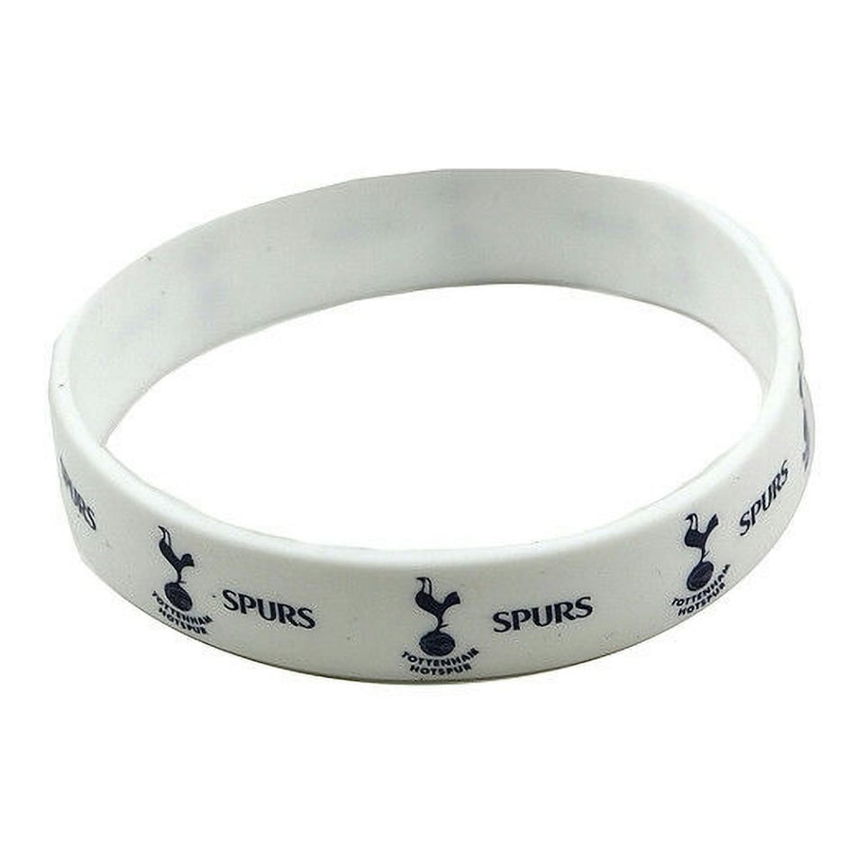 image 1 of Tottenham Hotspur FC Official Football Silicone Wristband - White - One Size