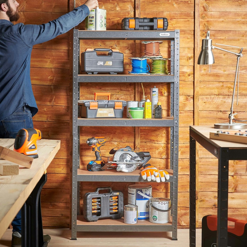 image 1 of VonHaus 5 Tier Heavy Duty Garage Shelves