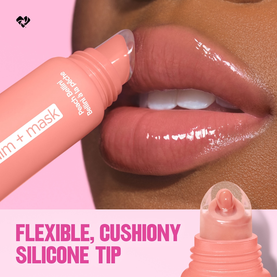 image 1 of Revlon Glimmer Lip Treat Balm & Mask, Peach Bellini Hydrating Peptide Lip Balm