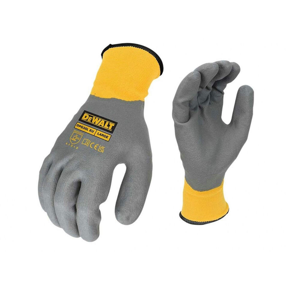 Dewalt Power Tools Water Resistant Grip Gloves - L (size 9) - Multi Colour - One Size Multi | One Size
