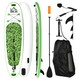 image 2 of HOMCOM Inflatable Stand Up Paddle Board, 10' x 30' x 4', Non-Slip SUP, with ISUP Accessories, Hand Pump, 3 Fins, Adj Paddle for Youth Adult Beginners and Experts | Green | Green