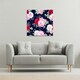image 2 of Roses on Navy (Canvas Print) 77 x 77 x 4cm