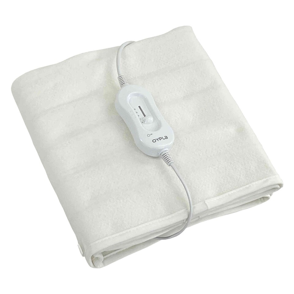 image 1 of Machine Washable Double Electric Blanket Heated Underblanket 3 Heat Settings | White