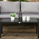 image 8 of Outsunny 4 Piece Garden Sofa Set w/ Tempered Glass Coffee Table Light Grey