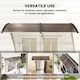 image 6 of Outsunny Outdoor Curved Window Porch Canopy Awning UV Rain Cover 0.8x2m Brown | Brown | Brown | 1
