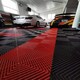 image 5 of Modular Interlocking Ribbed Garage Vented Floor Tiles - Black