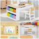 image 6 of COSTWAY 2-in-1 Kids Art Table Set with Chairs Yellow
