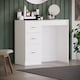 image 1 of Vida Designs Riano 3 Drawer Dressing Table Vanity Makeup Desk, White